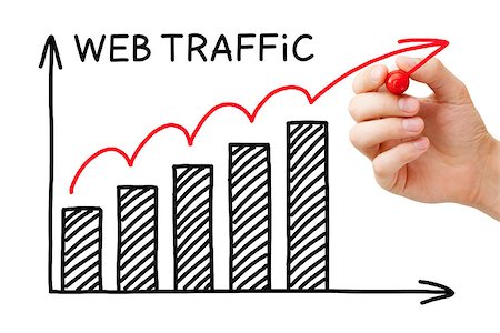 sem - Hand drawing Web Traffic graph concept with marker on transparent wipe board. Stock Photo - Budget Royalty-Free & Subscription, Code: 400-08575558