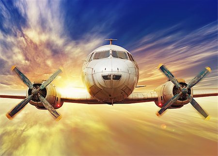 simsearch:400-04996557,k - picture of a airplane in the sunset Stock Photo - Budget Royalty-Free & Subscription, Code: 400-08573594