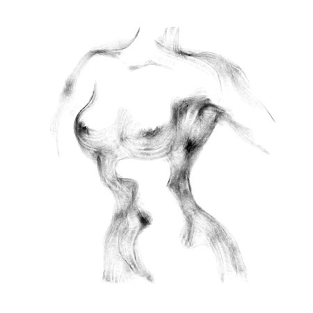 simsearch:400-08648436,k - Silhouette of beautiful nude  woman vector illustration. Sketch artwork of woman body. Foto de stock - Super Valor sin royalties y Suscripción, Código: 400-08573665