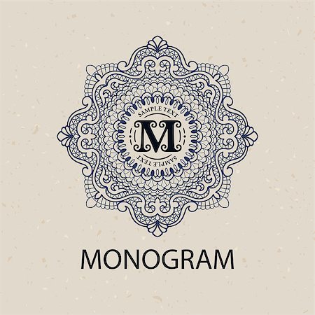 Vintage monogram frame template flourishes calligraphic elegant ornament lines. Business sign, identity for Restaurant, Royalty, Boutique, Hotel, Heraldic, Jewelry, Fashion and other illustration Stock Photo - Budget Royalty-Free & Subscription, Code: 400-08614556