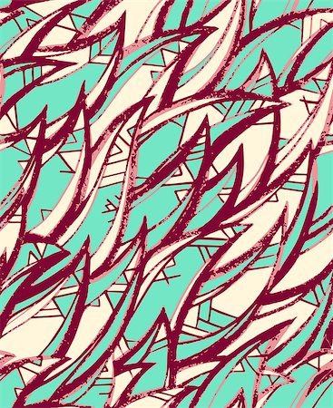 simsearch:400-08794844,k - Vector seamless abstract hand-drawn pattern with simple lines and color shapes Stock Photo - Budget Royalty-Free & Subscription, Code: 400-08616607