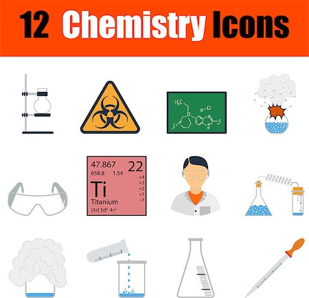 simsearch:400-05713485,k - Flat design chemistry icon set in ui colors. Vector illustration. Stock Photo - Budget Royalty-Free & Subscription, Code: 400-08617567