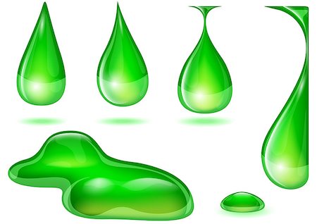 simsearch:400-07982589,k - Drops in Green Colors - Set of Drops Illustrations, Vector Stock Photo - Budget Royalty-Free & Subscription, Code: 400-08619004