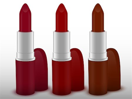 simsearch:400-05708035,k - Lipstick, tubes and covers, three color Stock Photo - Budget Royalty-Free & Subscription, Code: 400-08612429