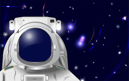 Vector Astronaut Illustration to Put Your Own Face or Reflection in, Eps10 Vector, Gradient Mesh and Transparency Used Stock Photo - Budget Royalty-Free & Subscription, Code: 400-08612449