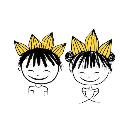 Prince and princess with crown on head for your design, vector illustration Stock Photo - Budget Royalty-Free & Subscription, Code: 400-08613689