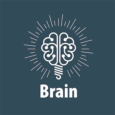 Illustration of the brain. Pattern abstract vector logo Stock Photo - Budget Royalty-Free & Subscription, Code: 400-08613799