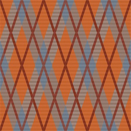 simsearch:400-07215658,k - Seamless rhombic vector pattern mainly in grey and orange hues Stock Photo - Budget Royalty-Free & Subscription, Code: 400-08626067