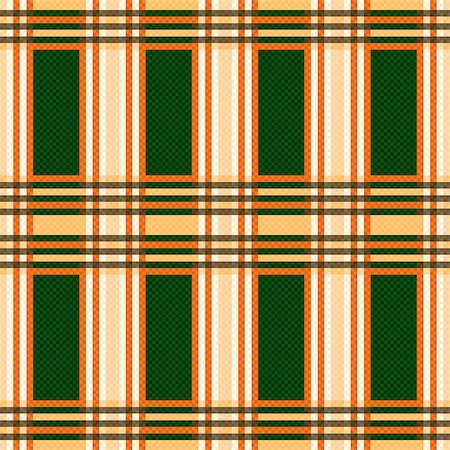 simsearch:400-07215658,k - Seamless rectangular vector pattern mainly in orange and green hues Stock Photo - Budget Royalty-Free & Subscription, Code: 400-08626071
