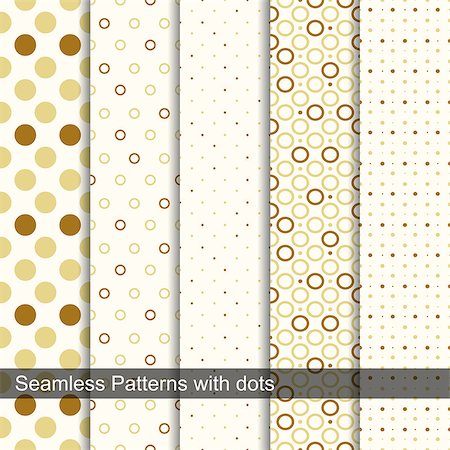 polka dot gift wrap - Decorative vector collection. Seamless retro patterns with circles and dots. Stock Photo - Budget Royalty-Free & Subscription, Code: 400-08626826