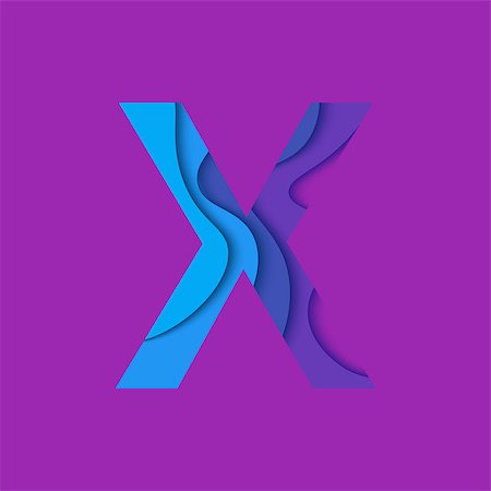 Letter X design template element. Material design Character X vector logo, icon and sign. Stock Photo - Budget Royalty-Free & Subscription, Code: 400-08627320