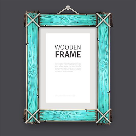 retro grey rectangle - Old wooden rectangle frame with cracked cyan paint. Clipping paths included. Stock Photo - Budget Royalty-Free & Subscription, Code: 400-08620937