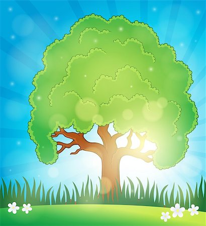 Spring topic background 5 - eps10 vector illustration. Foto de stock - Super Valor sin royalties y Suscripción, Código: 400-08621981