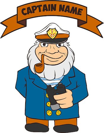 Sea Captain is a full-length holding binoculars. There is room for text. Cartoon of pirate captain. Stock Photo - Budget Royalty-Free & Subscription, Code: 400-08646732