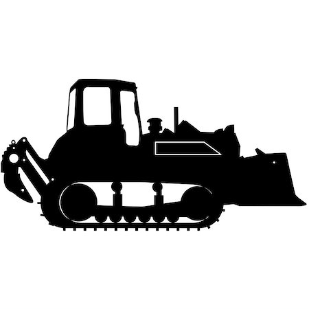 simsearch:400-08791419,k - Silhouette of a heavy loaders with a ladle. Vector illustration. Stock Photo - Budget Royalty-Free & Subscription, Code: 400-08647078