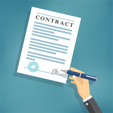 pact - Hand signing contract on white paper. Also available as a Vector in Adobe illustrator EPS 10 format. Stock Photo - Budget Royalty-Free & Subscription, Code: 400-08648616