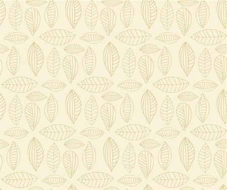 simsearch:400-06099373,k - Vector Seamless stylized leaf pattern on white background. Hand drawn seamless pattern Stock Photo - Budget Royalty-Free & Subscription, Code: 400-08649618