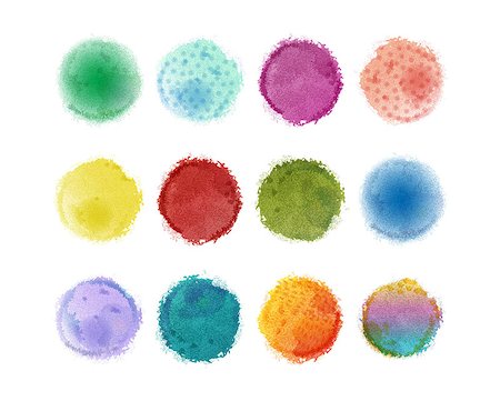 Watercolor elements for design. Vector watercolor stains. Colorful watercolor Stock Photo - Budget Royalty-Free & Subscription, Code: 400-08649674