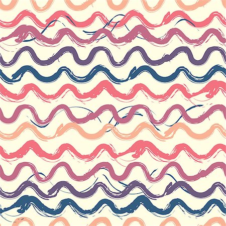 simsearch:400-08499991,k - Vector doodle  colorful Seamless pattern. Hand drawn texture with waves. Universal modern color combinations Stock Photo - Budget Royalty-Free & Subscription, Code: 400-08649710