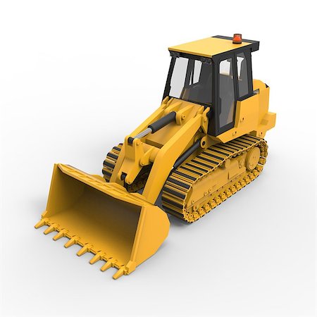 simsearch:700-05662628,k - Excavator on a white uniform background. Backhoe loader. 3d illustration Stock Photo - Budget Royalty-Free & Subscription, Code: 400-08652084