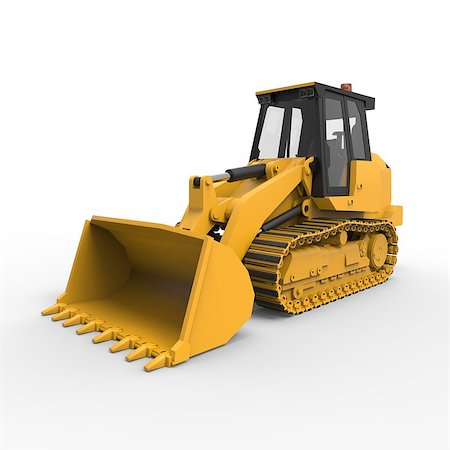 simsearch:700-05662628,k - Excavator on a white uniform background. Backhoe loader. 3d illustration Stock Photo - Budget Royalty-Free & Subscription, Code: 400-08652083