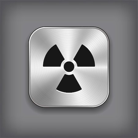 simsearch:400-06100945,k - Radioaktivity icon - vector metal app button with shadow Stock Photo - Budget Royalty-Free & Subscription, Code: 400-08652386
