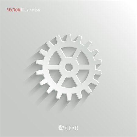 Gear icon - vector web illustration, easy paste to any background Photographie de stock - Aubaine LD & Abonnement, Code: 400-08674092