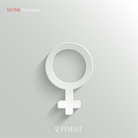 Female icon - vector web illustration, easy paste to any background Stock Photo - Budget Royalty-Free & Subscription, Code: 400-08674129