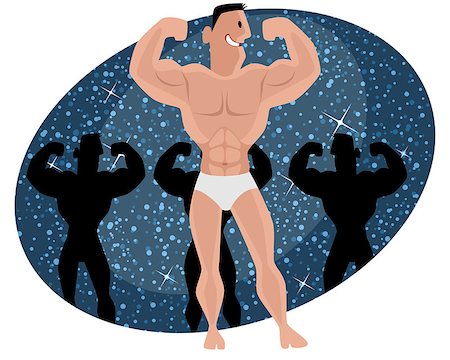 simsearch:400-07318730,k - Vector illustration of a bodybuilder at competition Stock Photo - Budget Royalty-Free & Subscription, Code: 400-08674312