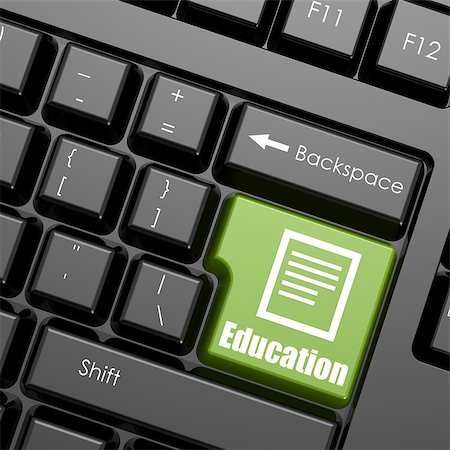 simsearch:400-06744483,k - Computer keyboard with word education, 3d Rendering Stock Photo - Budget Royalty-Free & Subscription, Code: 400-08675819