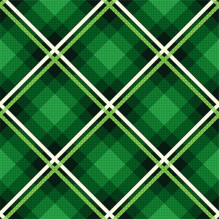 simsearch:400-07215658,k - Diagonal seamless vector fabric pattern mainly in emerald hues with contrast lines Stock Photo - Budget Royalty-Free & Subscription, Code: 400-08677897