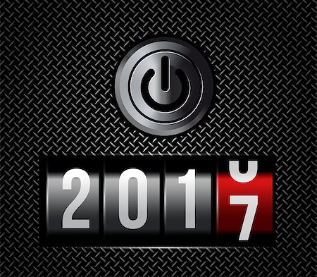 sermax55 (artist) - New Year counter 2016 with power button. Vector illustration Stock Photo - Budget Royalty-Free & Subscription, Code: 400-08679906