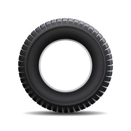 protector - Car tire isolated on white background. Vector illustration Stock Photo - Budget Royalty-Free & Subscription, Code: 400-08670758