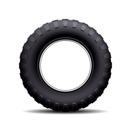 protector - Car tire isolated on white background. Vector illustration Stock Photo - Budget Royalty-Free & Subscription, Code: 400-08670759