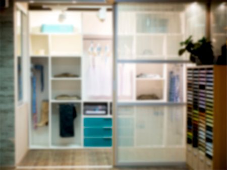 Blurred image of closet room for background uses. Stock Photo - Budget Royalty-Free & Subscription, Code: 400-08671403