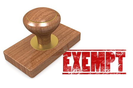 Exempt wooded seal stamp image with hi-res rendered artwork that could be used for any graphic design. Stock Photo - Budget Royalty-Free & Subscription, Code: 400-08671477