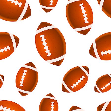 simsearch:400-05387122,k - A lot of bright rugby balls on white, seamless pattern Stock Photo - Budget Royalty-Free & Subscription, Code: 400-08672814