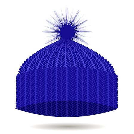 simsearch:400-08491819,k - Blue Knitted Cap Isolated on White Background. Winter Hat Photographie de stock - Aubaine LD & Abonnement, Code: 400-08673045