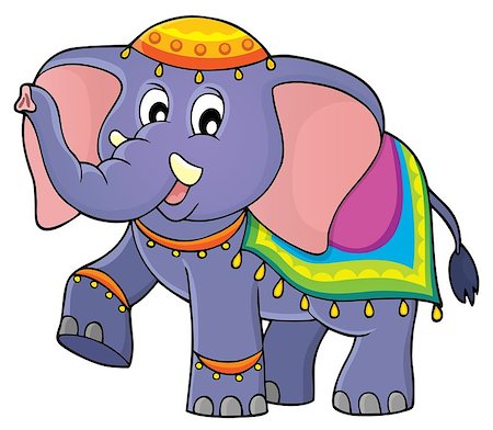 decorated asian elephants - Indian elephant theme image 1 - eps10 vector illustration. Stock Photo - Budget Royalty-Free & Subscription, Code: 400-08680823