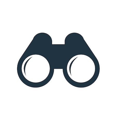 Binocular field glasses flat icon Stock Photo - Budget Royalty-Free & Subscription, Code: 400-08680963