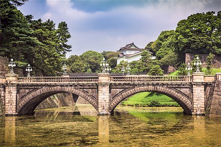 simsearch:400-06640469,k - Tokyo Imperial Palace of Japan moat and bridge. Stock Photo - Budget Royalty-Free & Subscription, Code: 400-08694948