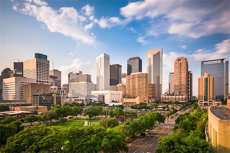 Houston, Texas, USA downtown city park and skyline. Stock Photo - Budget Royalty-Free & Subscription, Code: 400-08694941