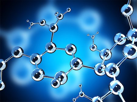 simsearch:400-08413057,k - Abstract molecular structure from glass. On blue background Stock Photo - Budget Royalty-Free & Subscription, Code: 400-08695433