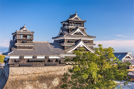 simsearch:400-06640469,k - Kumamoto, Japan at Kumamoto Castle. Stock Photo - Budget Royalty-Free & Subscription, Code: 400-08695497