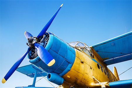 simsearch:400-08188604,k - old airplane ready for takeoff Stock Photo - Budget Royalty-Free & Subscription, Code: 400-08696741