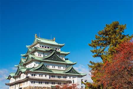 simsearch:400-06640469,k - Nagoya, Japan at the castle during autumn. Stock Photo - Budget Royalty-Free & Subscription, Code: 400-08697238