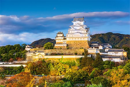 simsearch:400-06640469,k - Himeji, Japan twilight at Himeji castle during autumn. Stock Photo - Budget Royalty-Free & Subscription, Code: 400-08697242