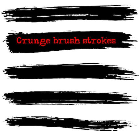 simsearch:400-07838679,k - Black ink vector brush strokes. Vector illustration. Grunge texture Stock Photo - Budget Royalty-Free & Subscription, Code: 400-08697524