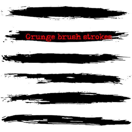 simsearch:400-07838679,k - Black ink vector brush strokes. Vector illustration. Grunge texture Stock Photo - Budget Royalty-Free & Subscription, Code: 400-08697525