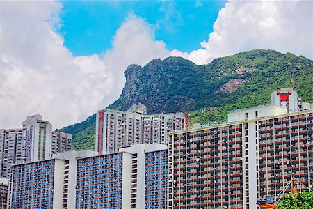 simsearch:400-04356946,k - hong kong public estate with landmark lion rock Stock Photo - Budget Royalty-Free & Subscription, Code: 400-08706552